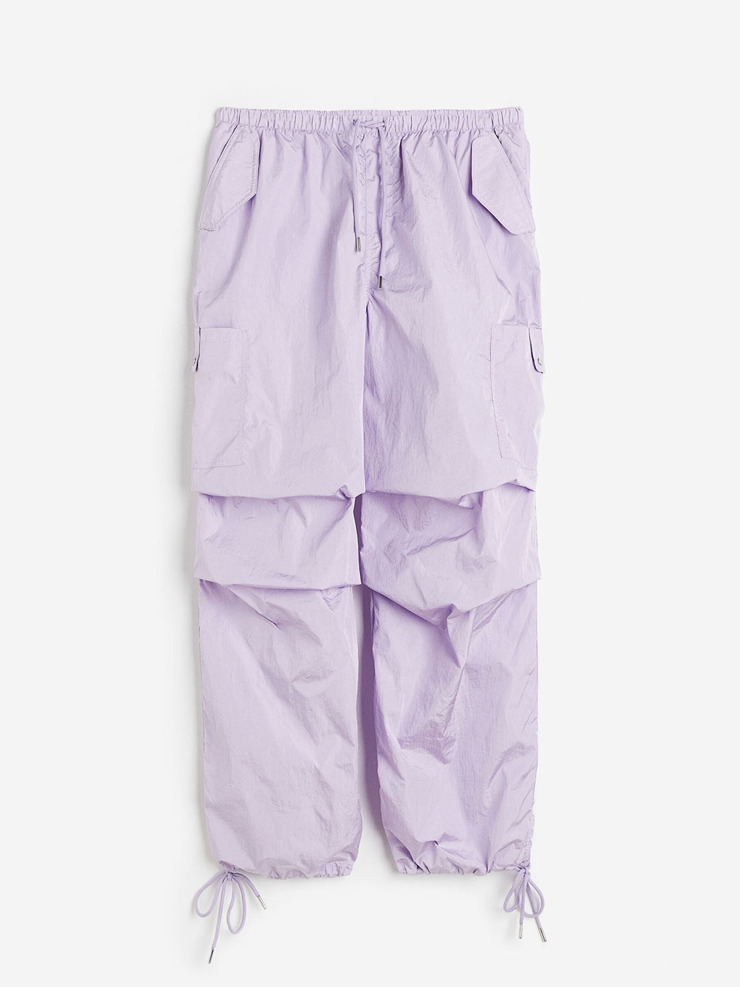 

H&M Women Nylon Parachute Trousers, Purple