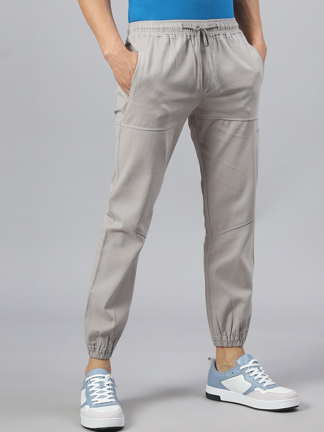 

Hubberholme Men Smart Easy Wash Joggers, Grey melange