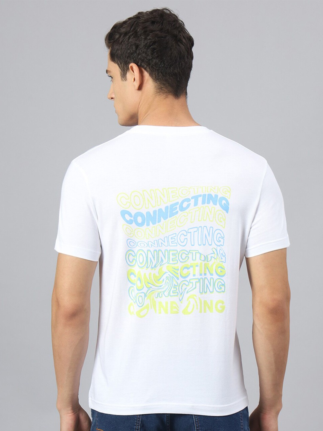 

Hubberholme Typography Printed Pure Cotton Casual T-Shirt, White