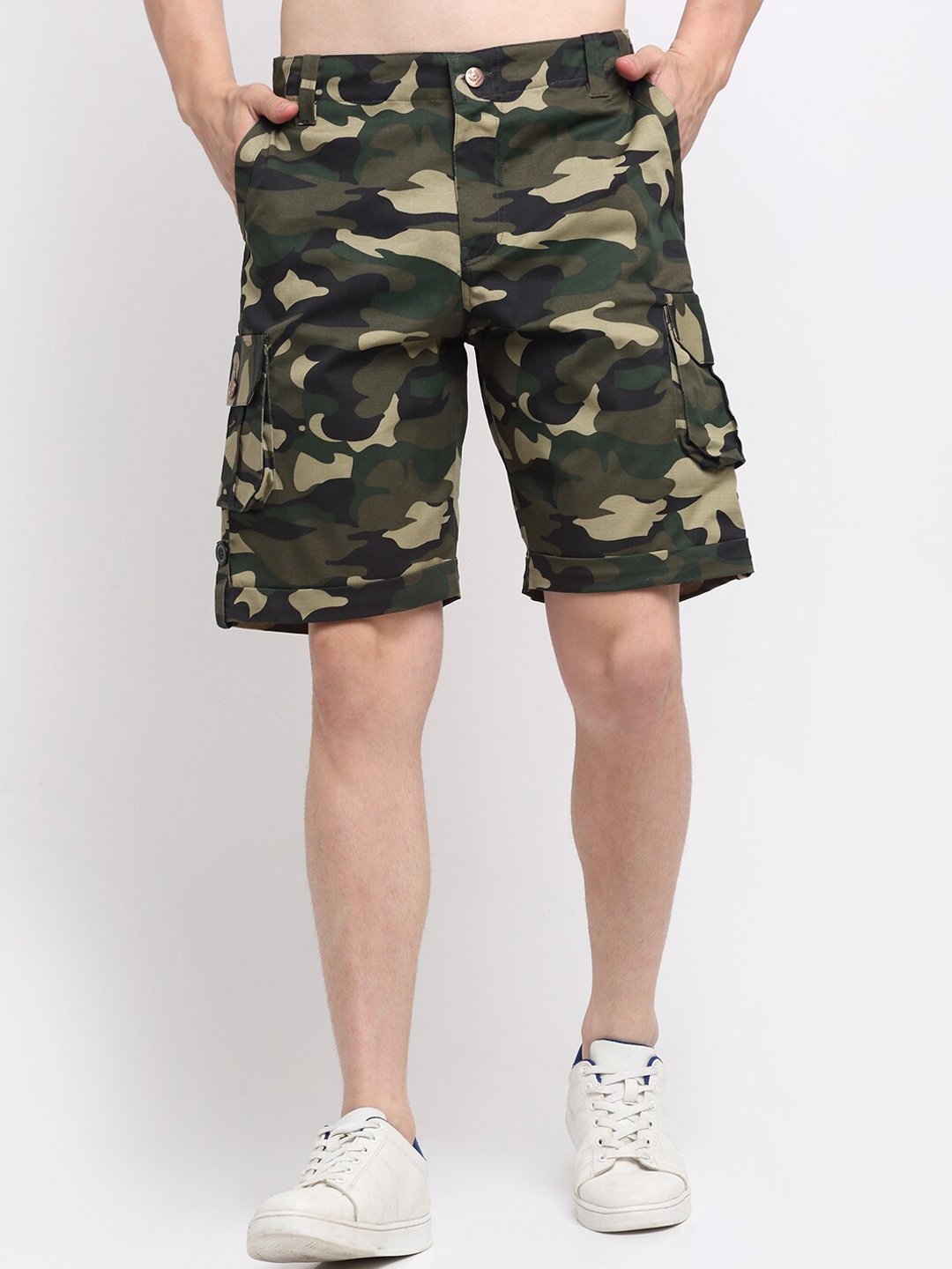 

KLOTTHE Camouflage Printed Rapid Dry Sports Shorts, Olive