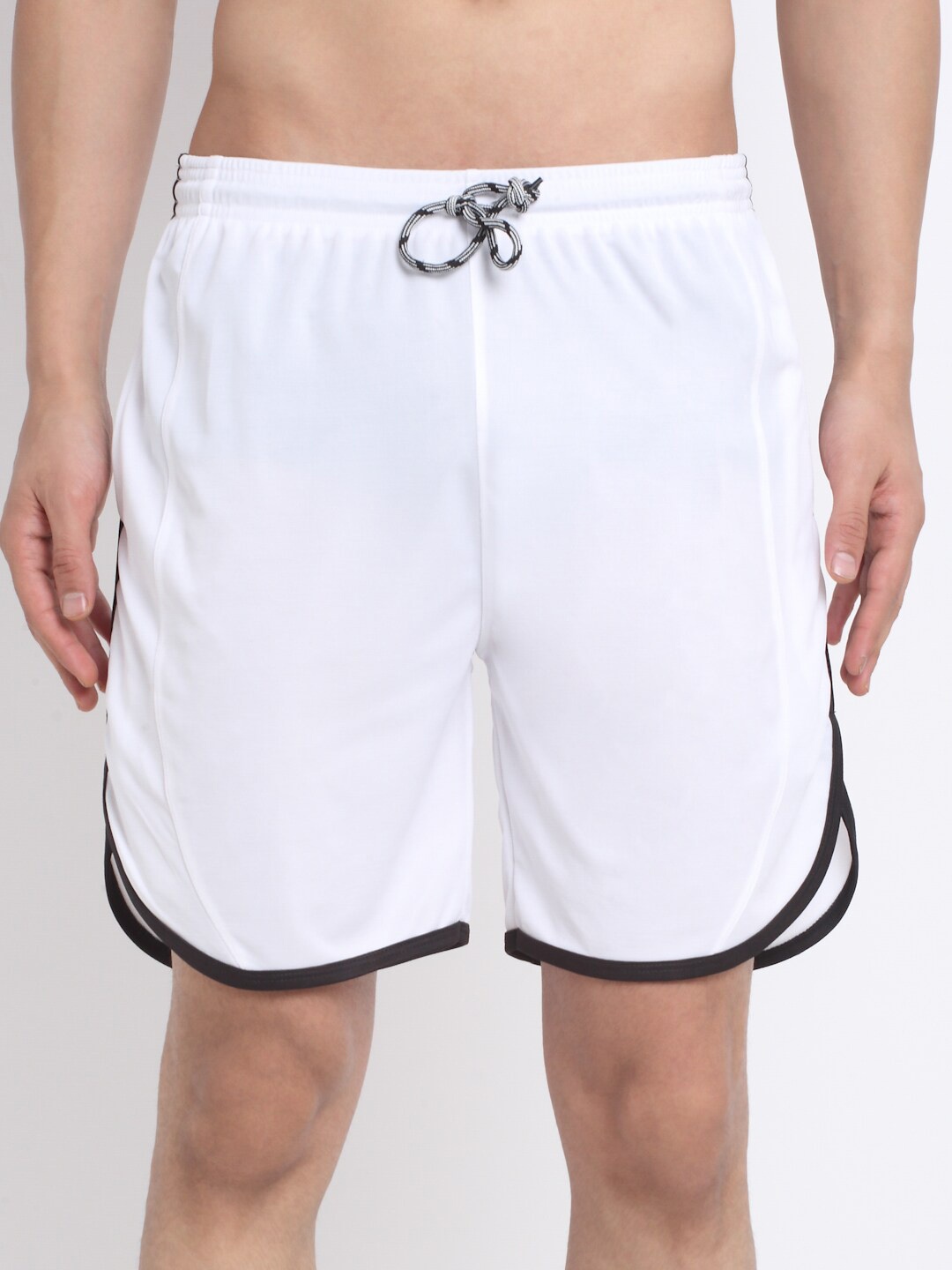 

KLOTTHE Men Mid Rise Rapid Dry Sports Shorts, White