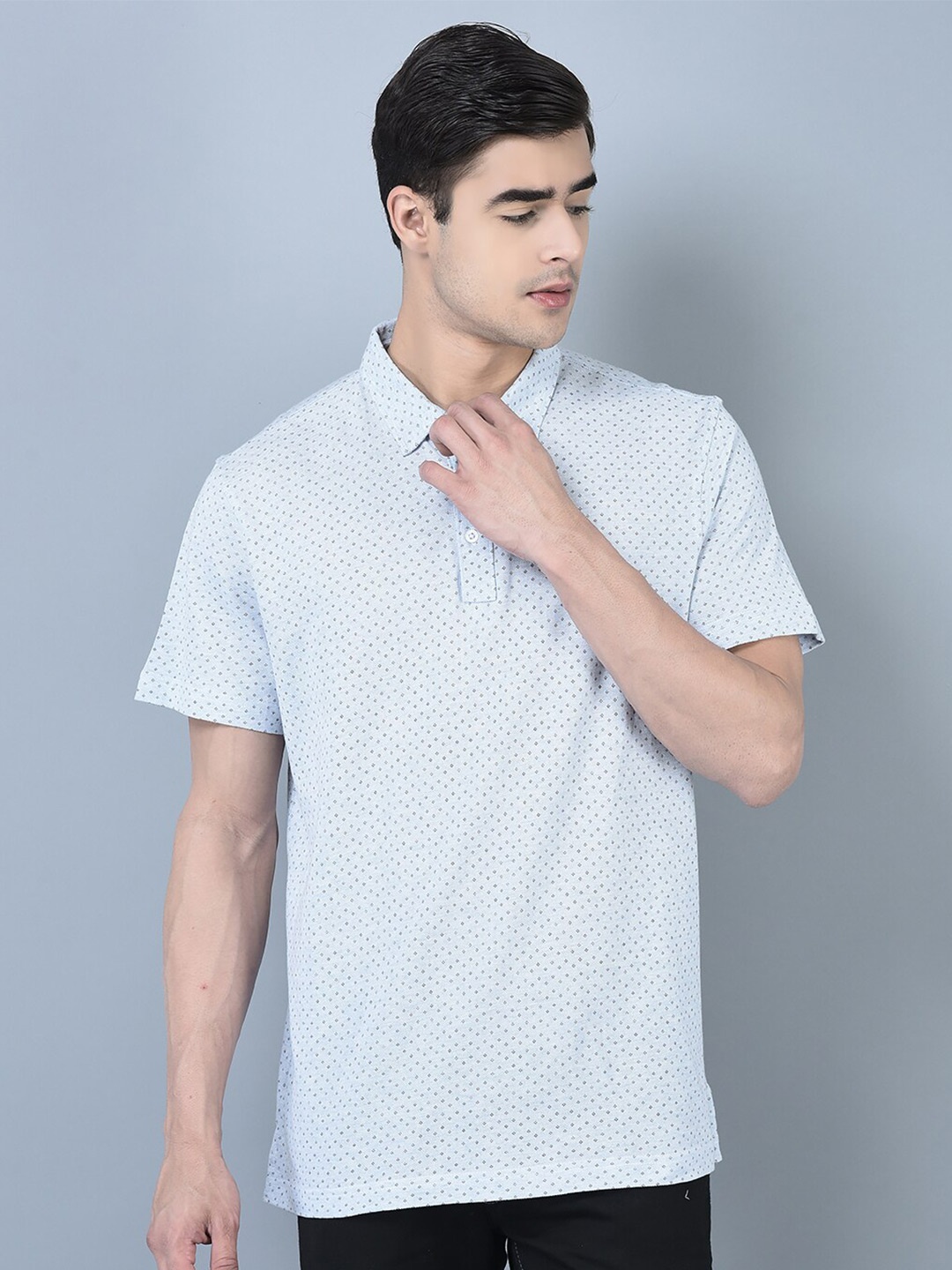 

CANOE Polka Dot Printed Short Sleeves T-shirt, Blue