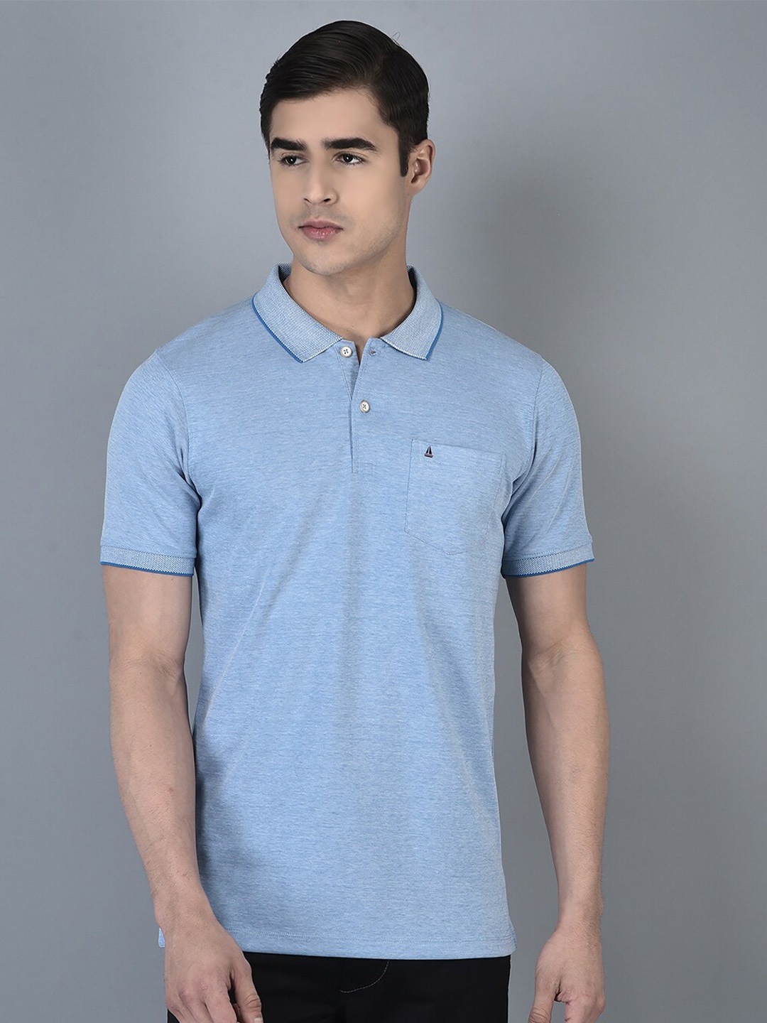

CANOE Polo Collar Short Sleeves T-shirt, Blue