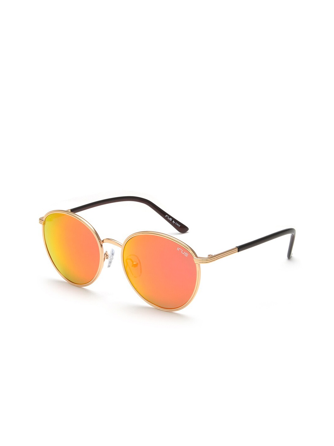 

IRUS by IDEE Lens & Round Sunglasses with UV Protected Lens IRS1050C6SG, Red