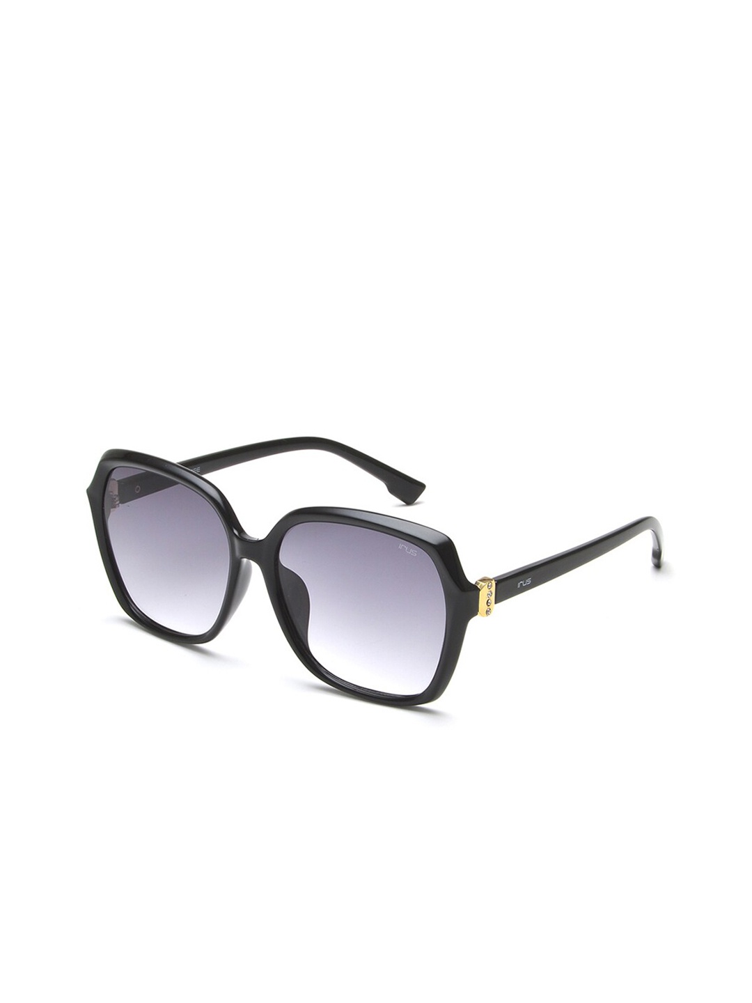 

IRUS by IDEE Women Lens & Square Sunglasses with UV Protected Lens IRS1132C1SG, Black