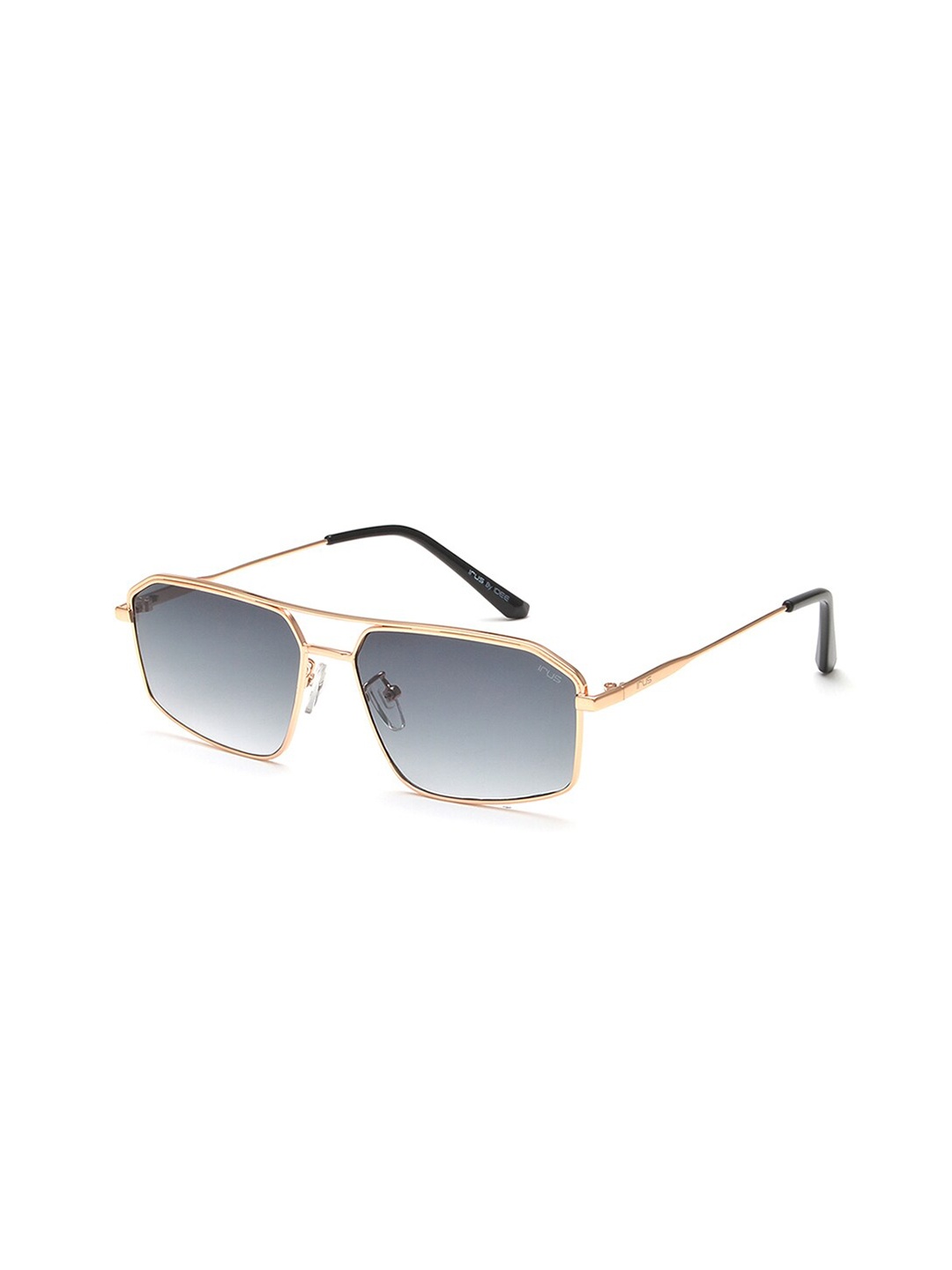 

IRUS by IDEE Men Lens & Rectangle Sunglasses with UV Protected Lens IRS1136C2SG, Gold