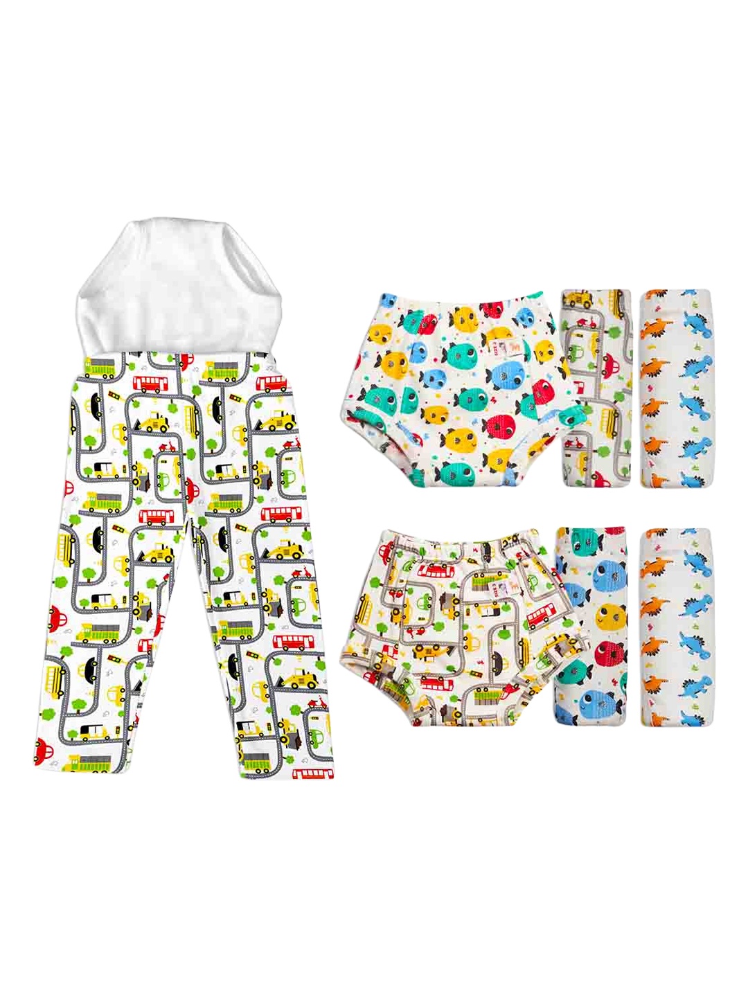 

SuperBottoms Pack of 6 Potty Training Underwear with 1 Potty Training Pant, Multi