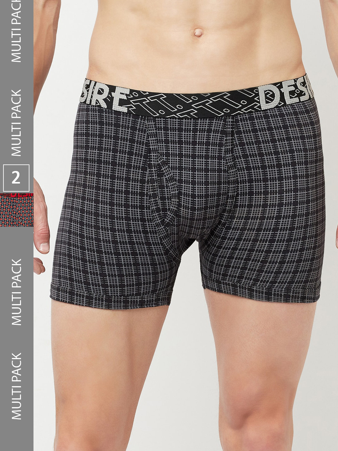 

T.T. Pack Of 4 Desire Cotton Trunks, Grey