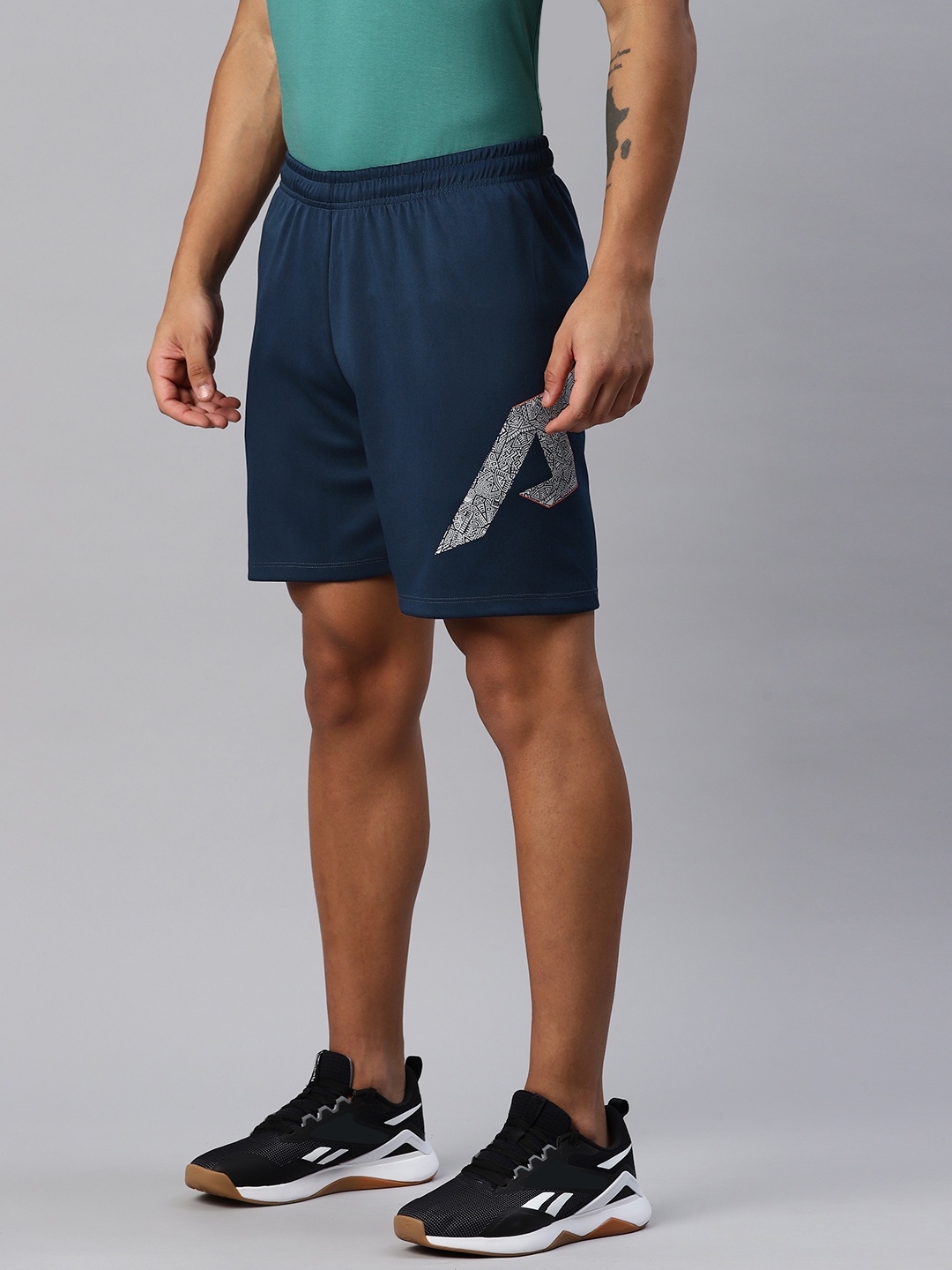 

Alcis Men Slim Fit Training Sports Shorts, Navy blue