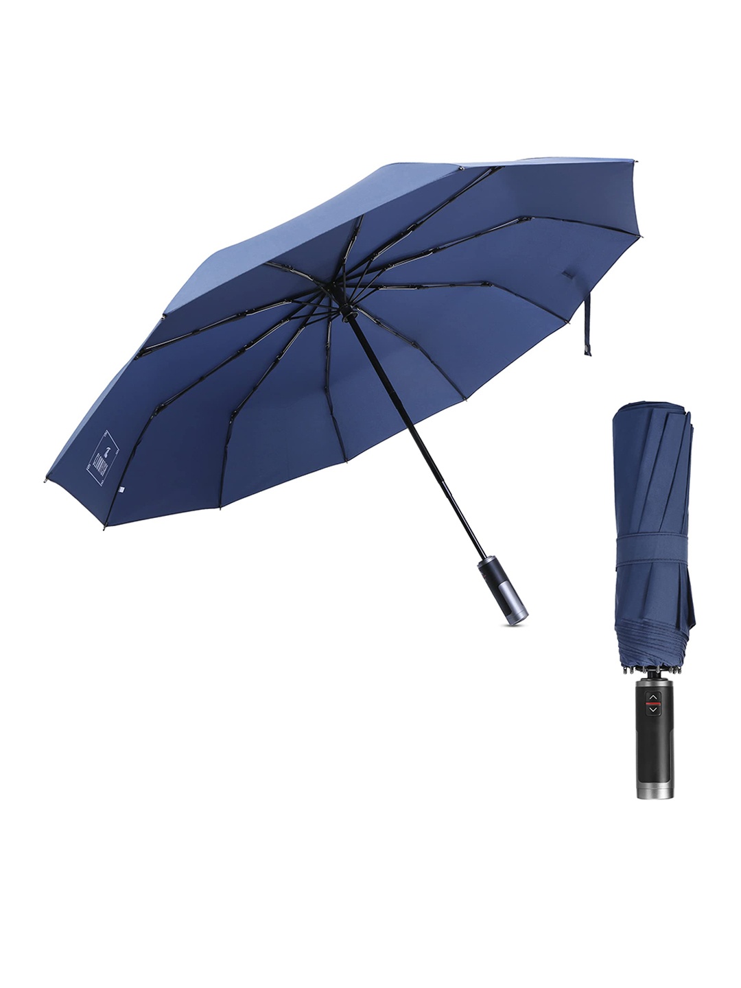 

THE CLOWNFISH 3- Fold Auto Open & Close Waterproof Umbrella, Blue