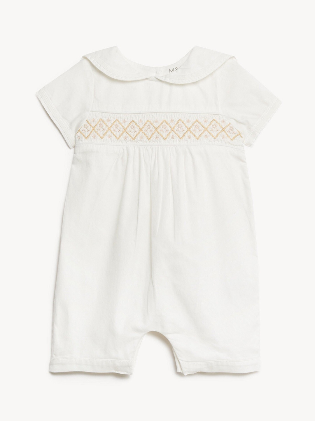

Marks & Spencer Infant Embroidered Cotton Rompers, White