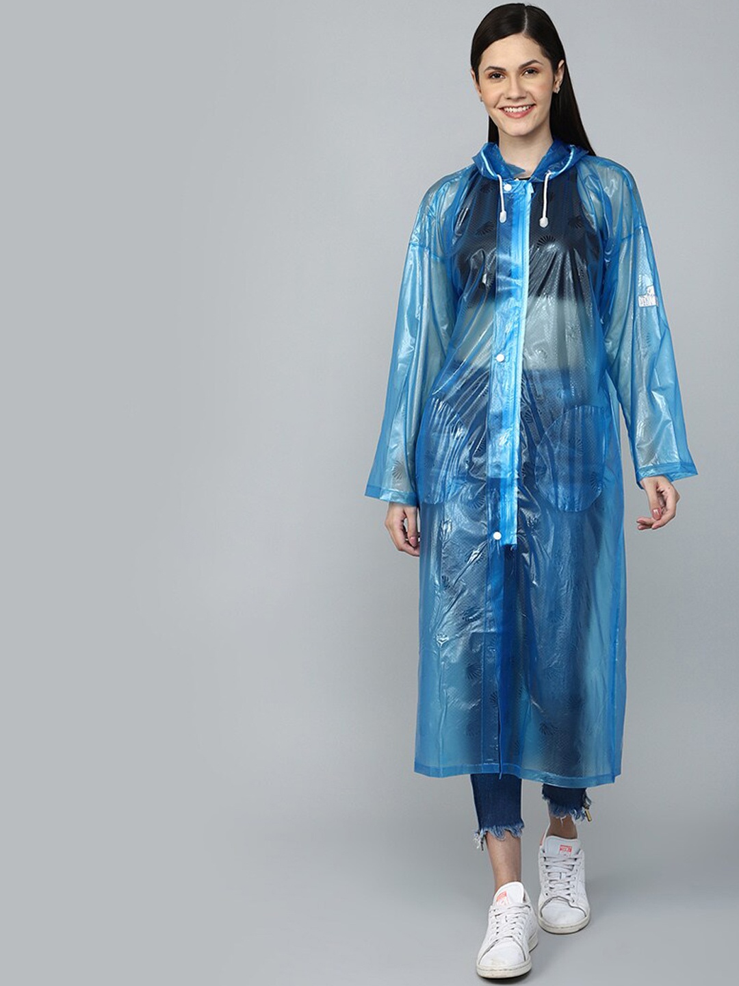 

THE CLOWNFISH Women Light Weight Breathable Water-Proof Rain Jacket, Blue