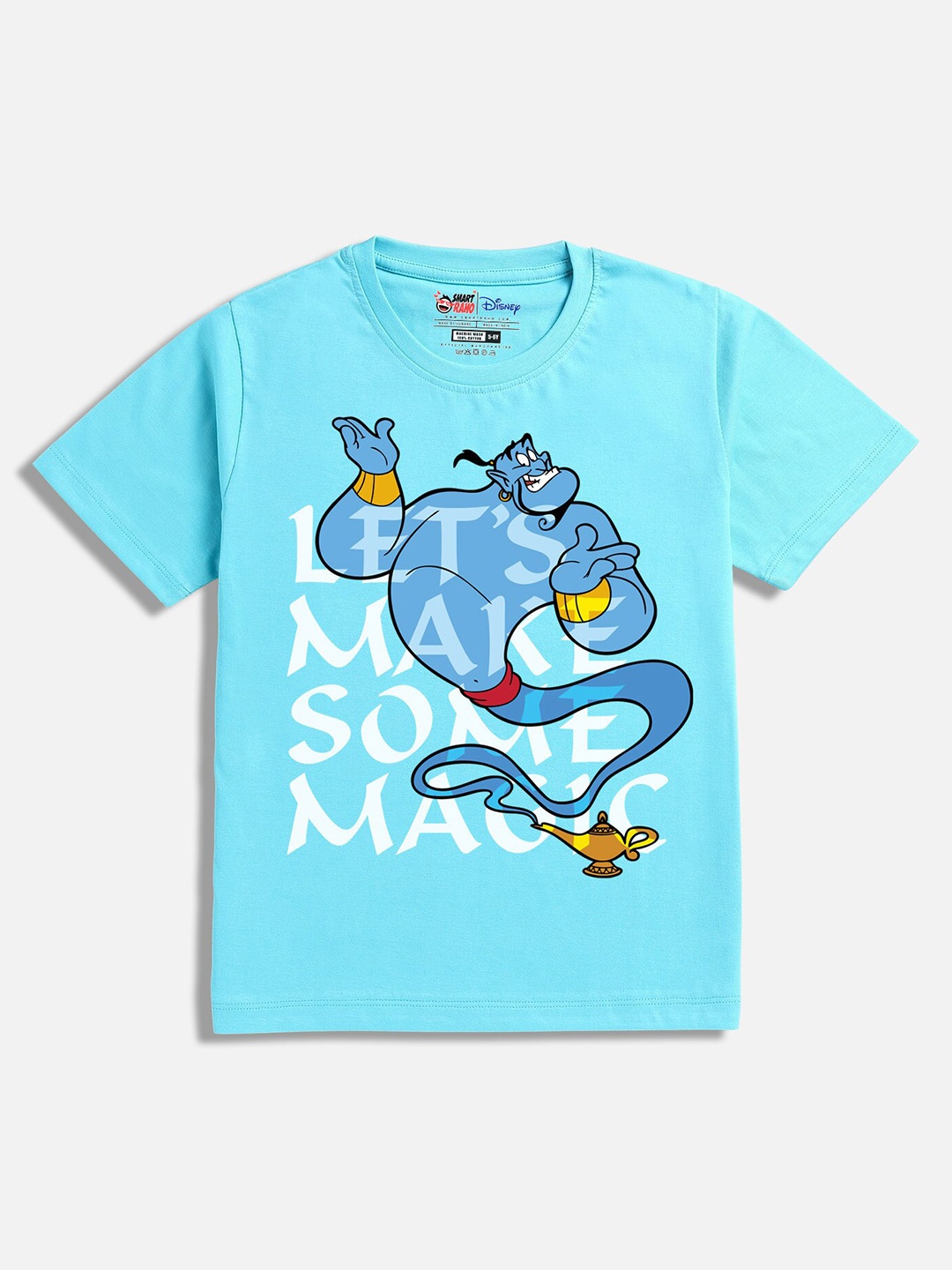 

SmartRAHO Boys Genie Printed Round Neck Cotton T-shirt, Blue