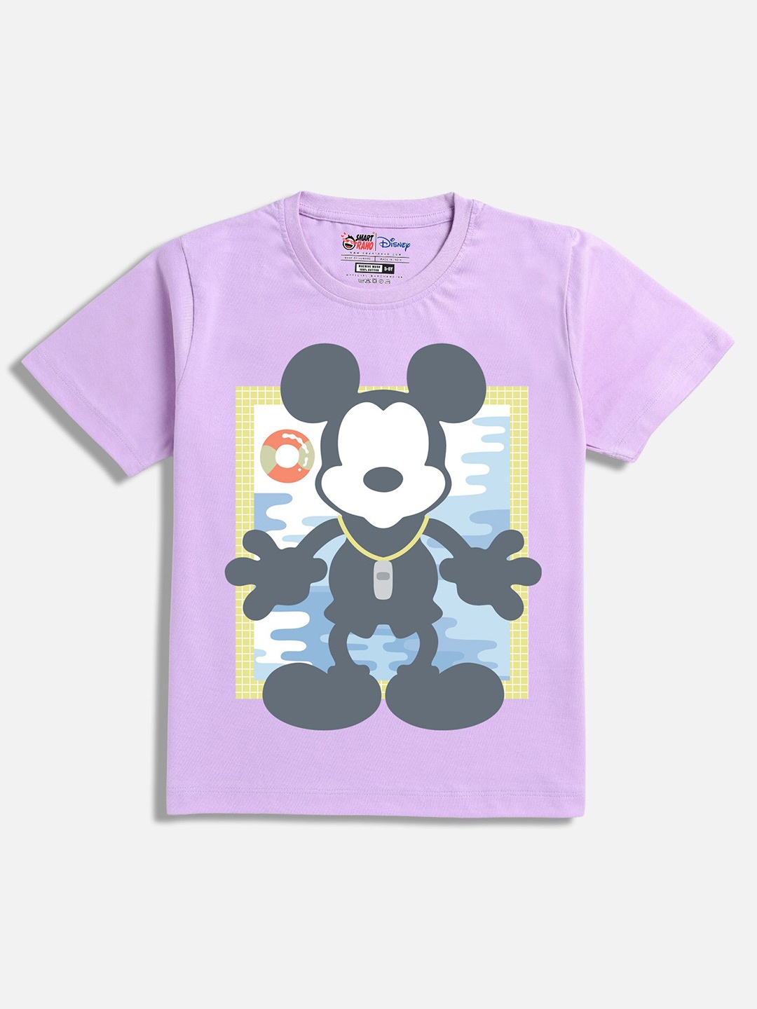 

SmartRAHO Boys Mickey Mouse Printed Cotton T-shirt, Purple