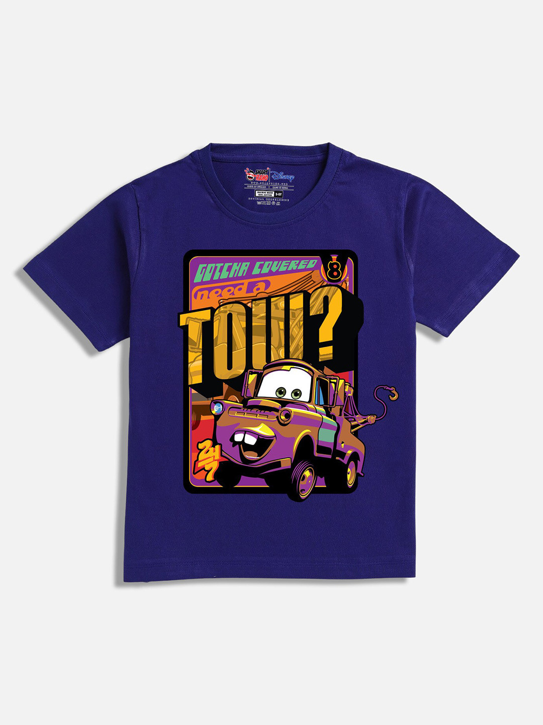 

SmartRAHO Boys Cars Printed Cotton T-shirt, Blue