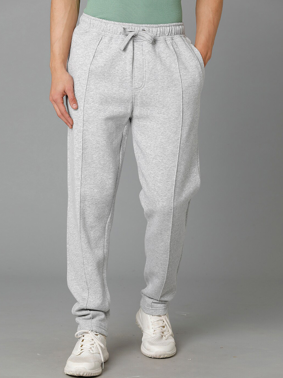 

Voi Jeans Men Mid-Rise Sports Track Pants, Grey