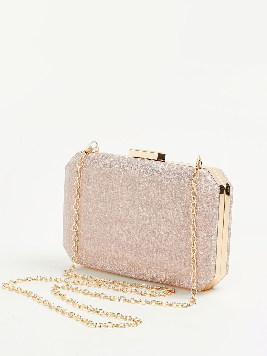 

CODE by Lifestyle Women Textured Box Clutch, Gold