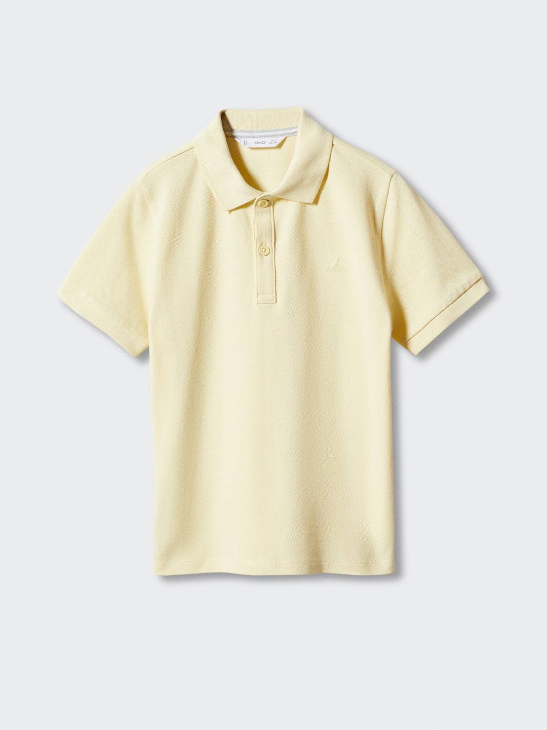 

Mango Kids Boys Polo Collar Pure Cotton T-shirt, Yellow