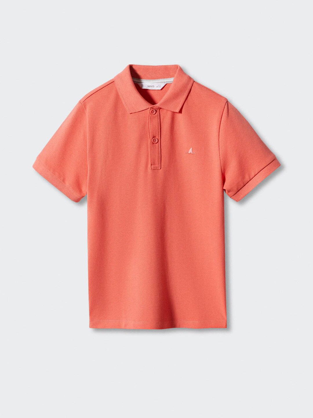 

Mango Kids Boys Polo Collar Pure Cotton T-shirt, Coral