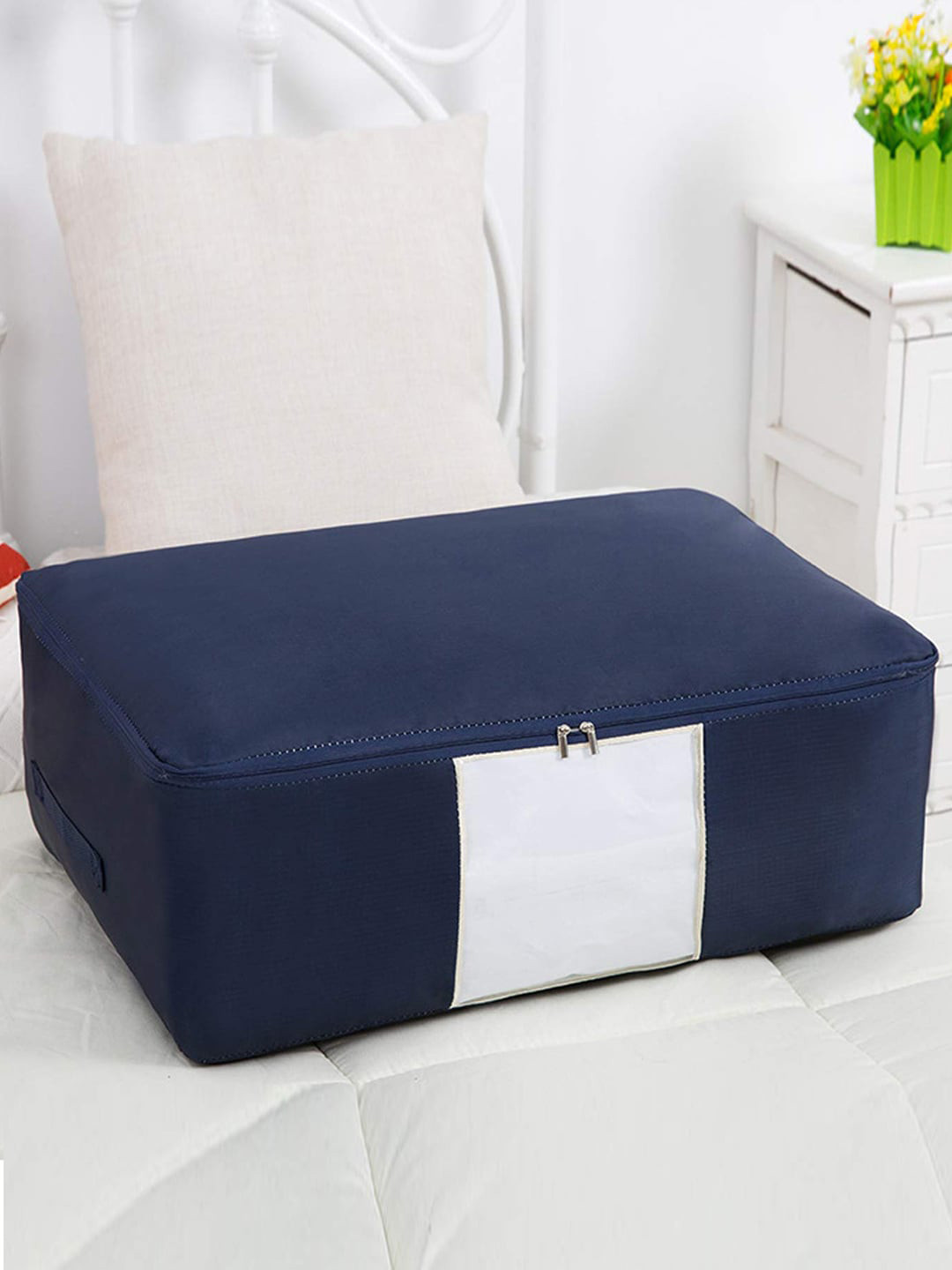 

HOUSE OF QUIRK Navy Blue Foldable Extra Large Over-Sized Handy Storage Bag