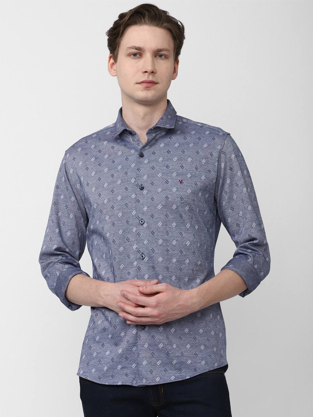 

Van Heusen Sport Conversational Printed Pure Cotton Shirt, Blue