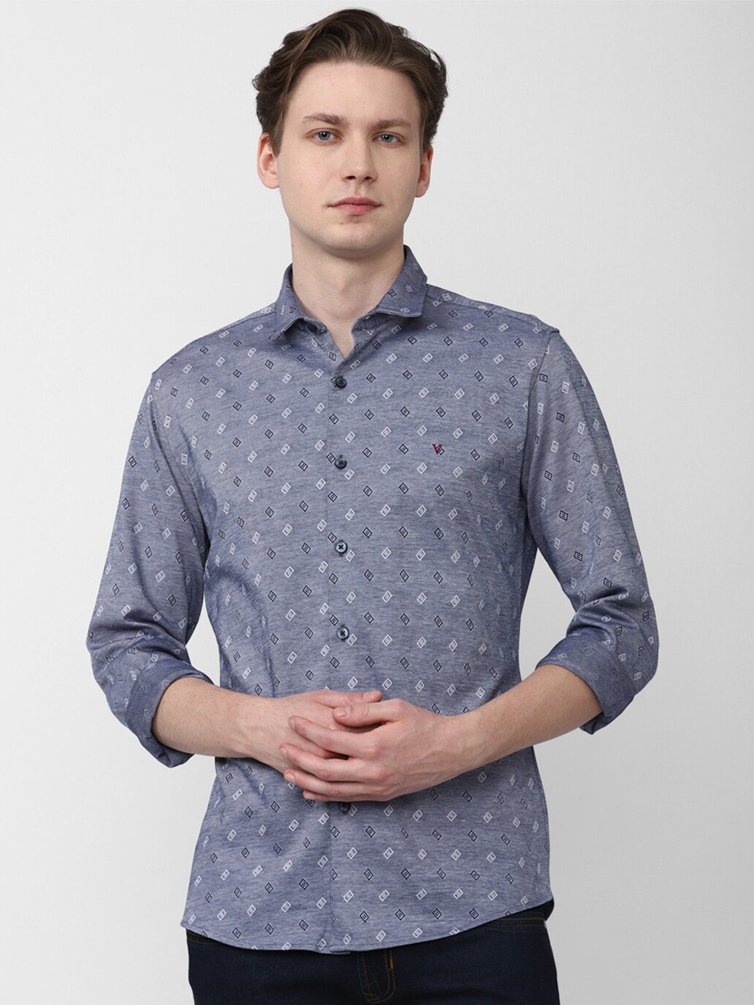 

Van Heusen Sport Conversational Printed Pure Cotton Shirt, Blue