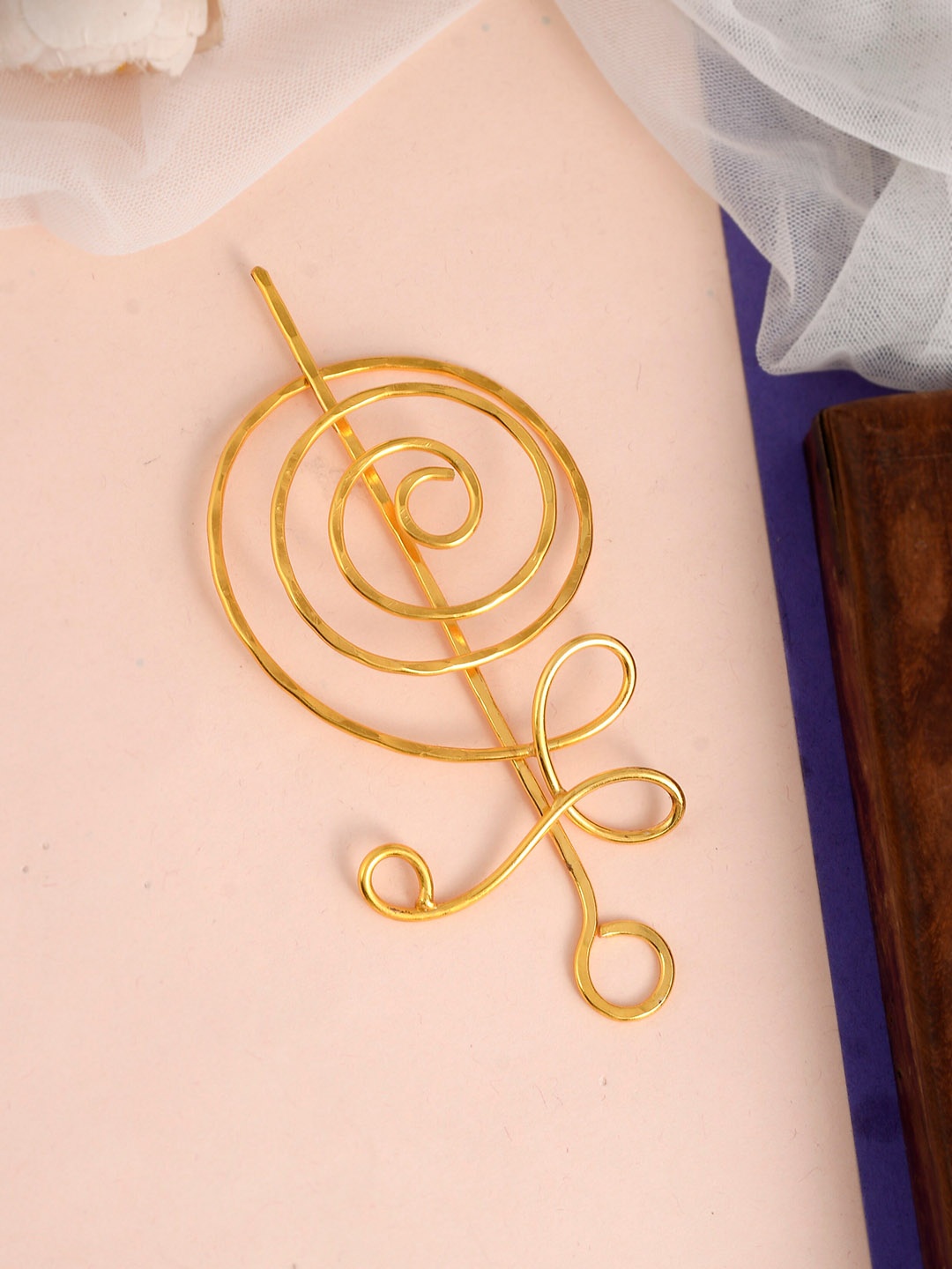 

Silvermerc Designs Gold-Plated Textured Hair Bun
