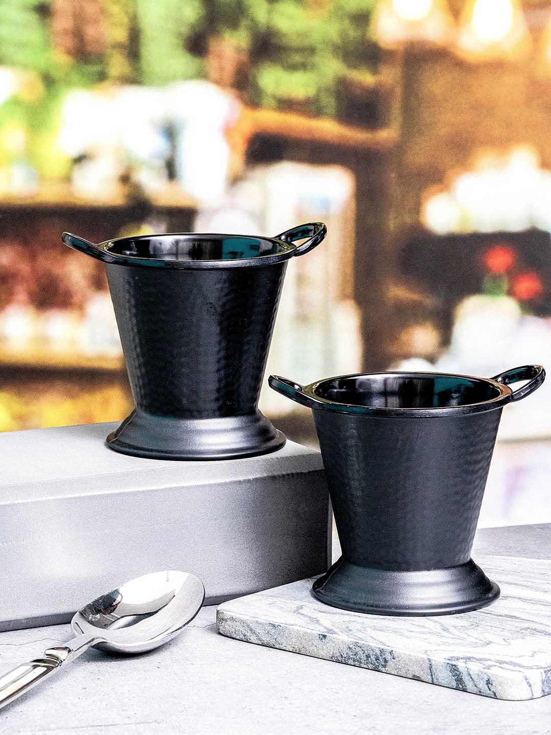 

Stehlen Black & 2 Pieces Melamine Glossy Bowls