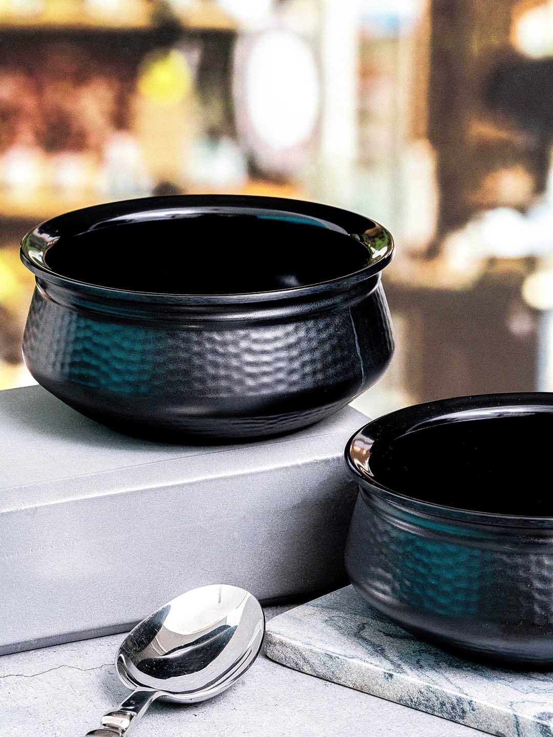 

Stehlen Black 2 Pieces Melamine Glossy Bowls