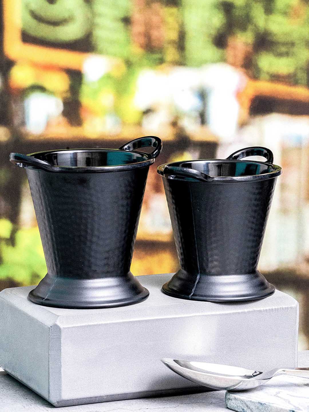 

Stehlen Black 2 Pieces Textured Melamine Glossy Bowls
