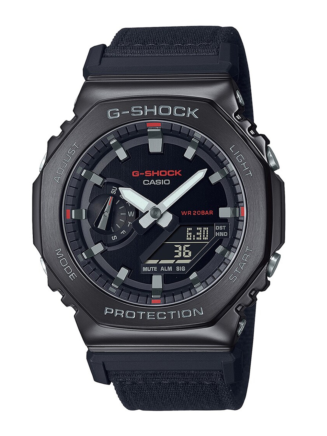 

CASIO Men G-Shock G-Steel GM-2100CB-1ADR Black Ana-Digi Dial Black Cloth Band G1373