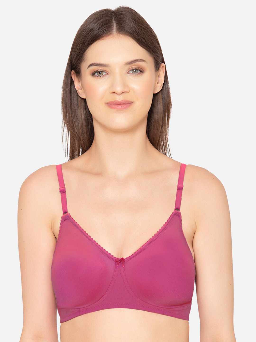 

GROVERSONS Paris Beauty Non-Padded Non-Wired Full Coverage Cotton Bra, Pink