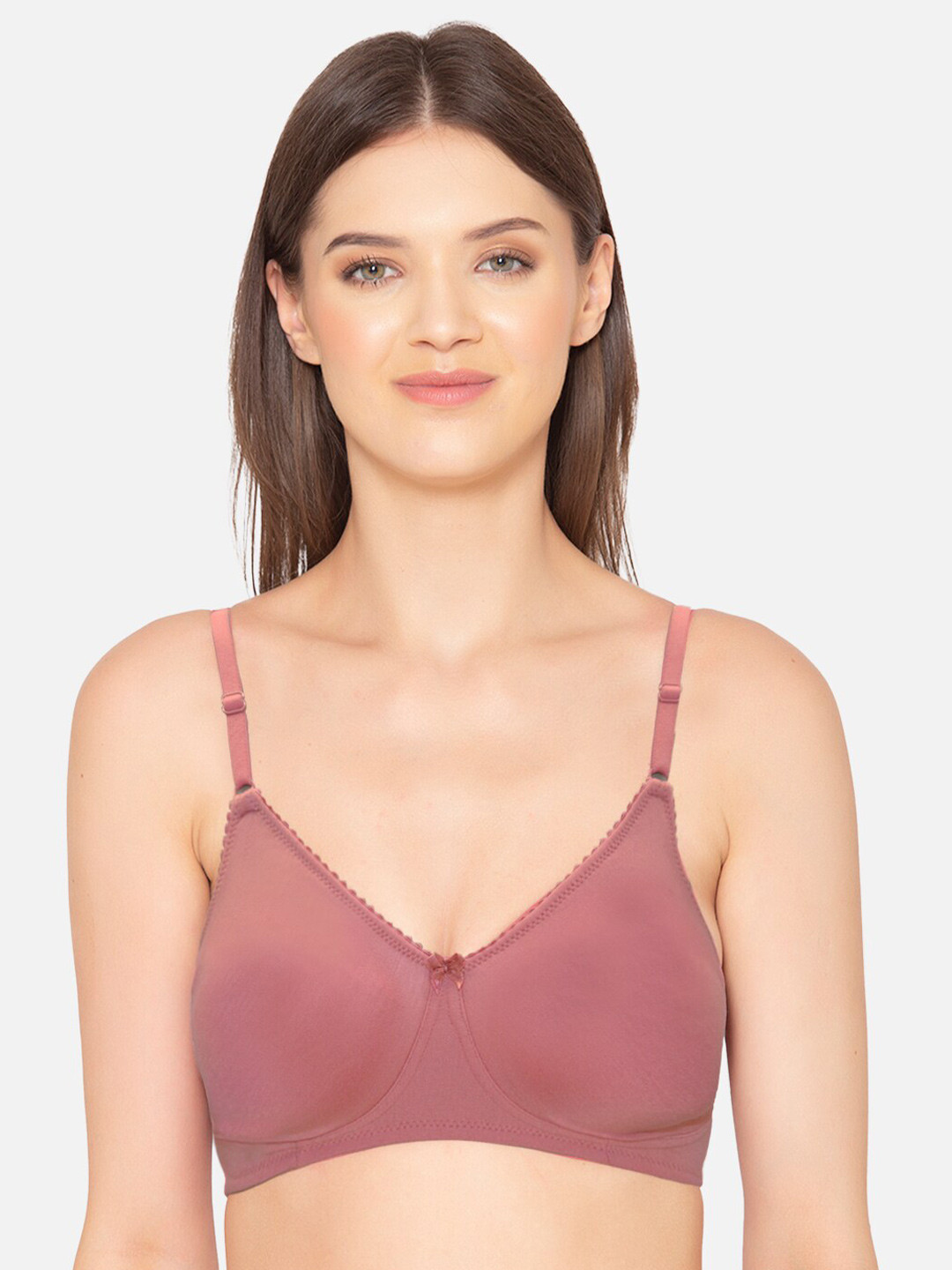 

GROVERSONS Paris Beauty Non-Padded Non-Wired Full Coverage Cotton Bra, Pink