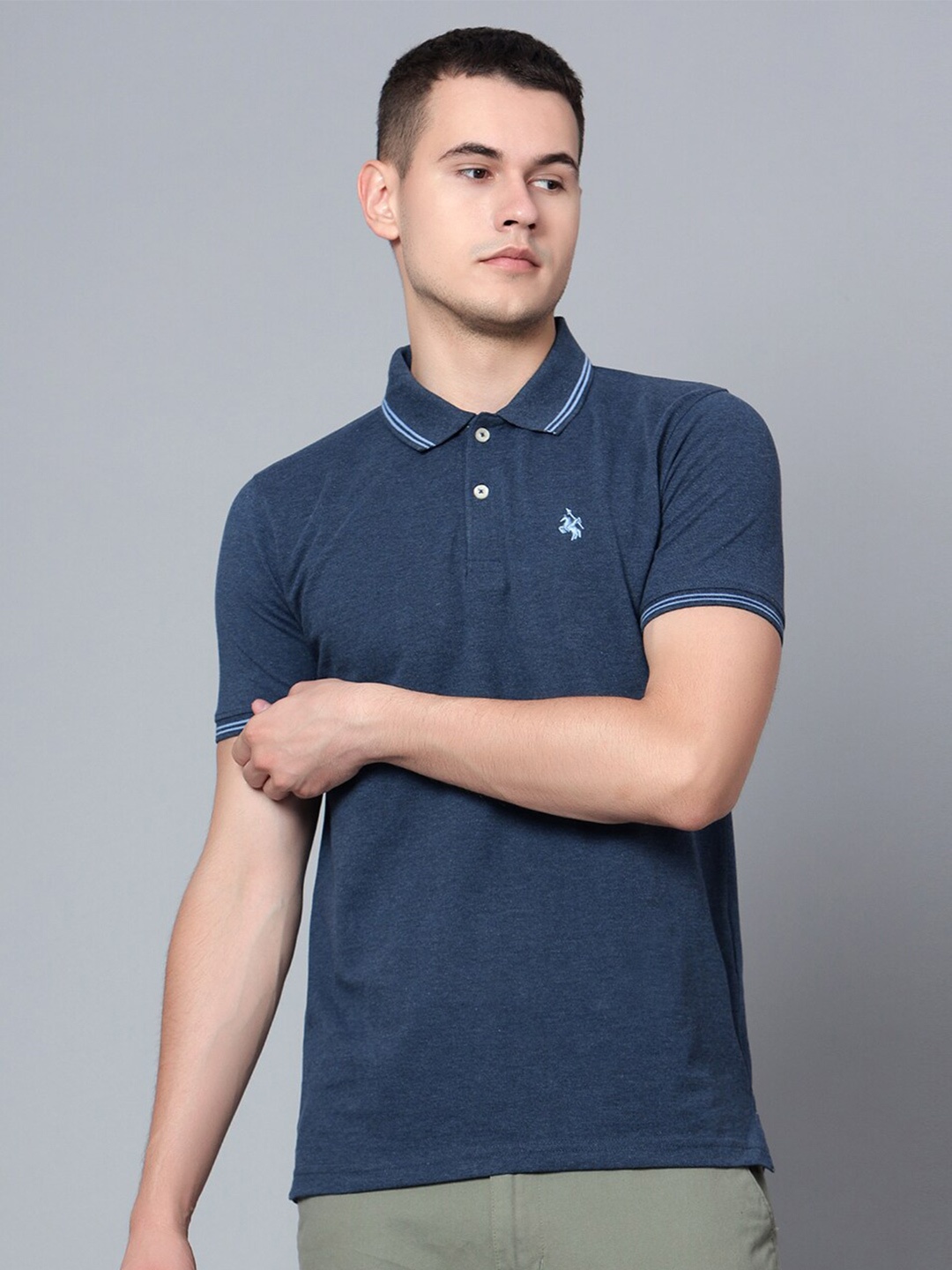 

Cantabil Polo Collar Short Sleeves T-shirt, Navy blue