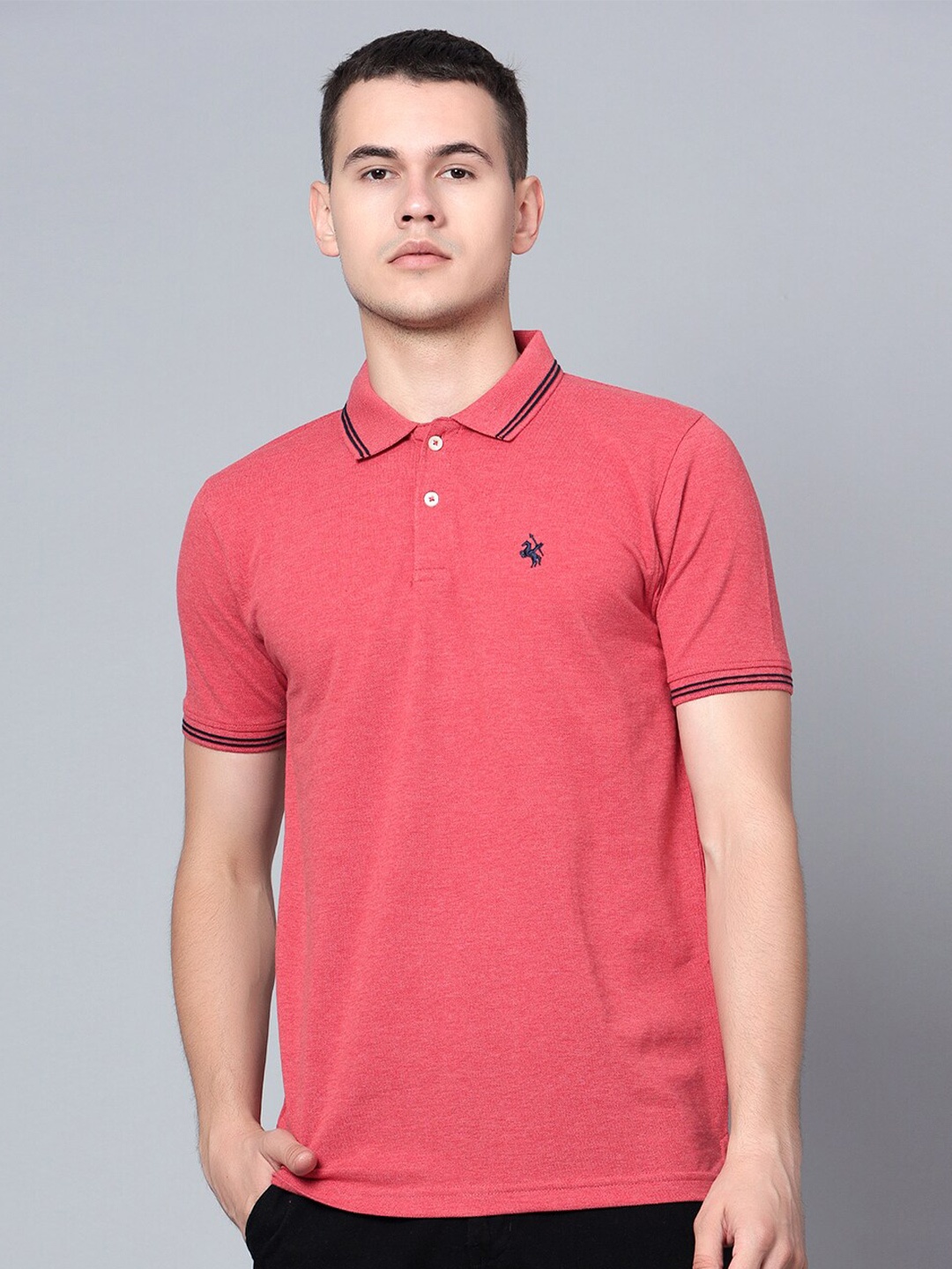 

Cantabil Polo Collar Short Sleeves T-shirt, Red