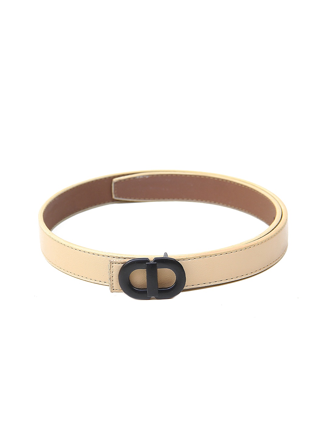 

Calvadoss Girls Textured Slim Belt, Beige