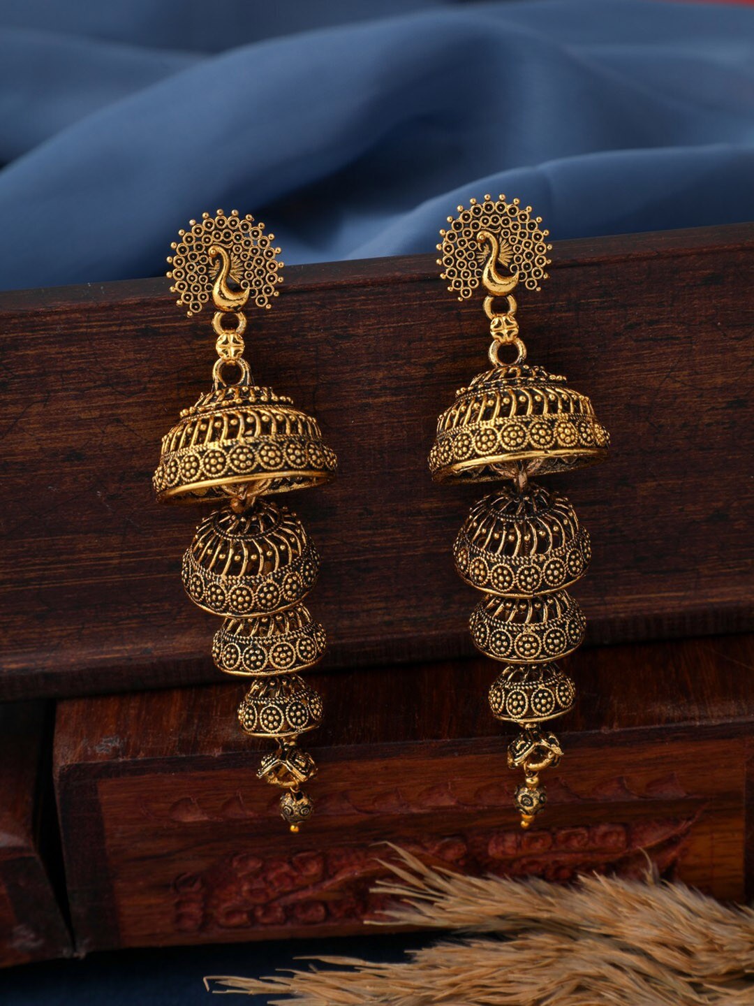 

Vita Bella Gold-Plated Dome Shaped Jhumkas