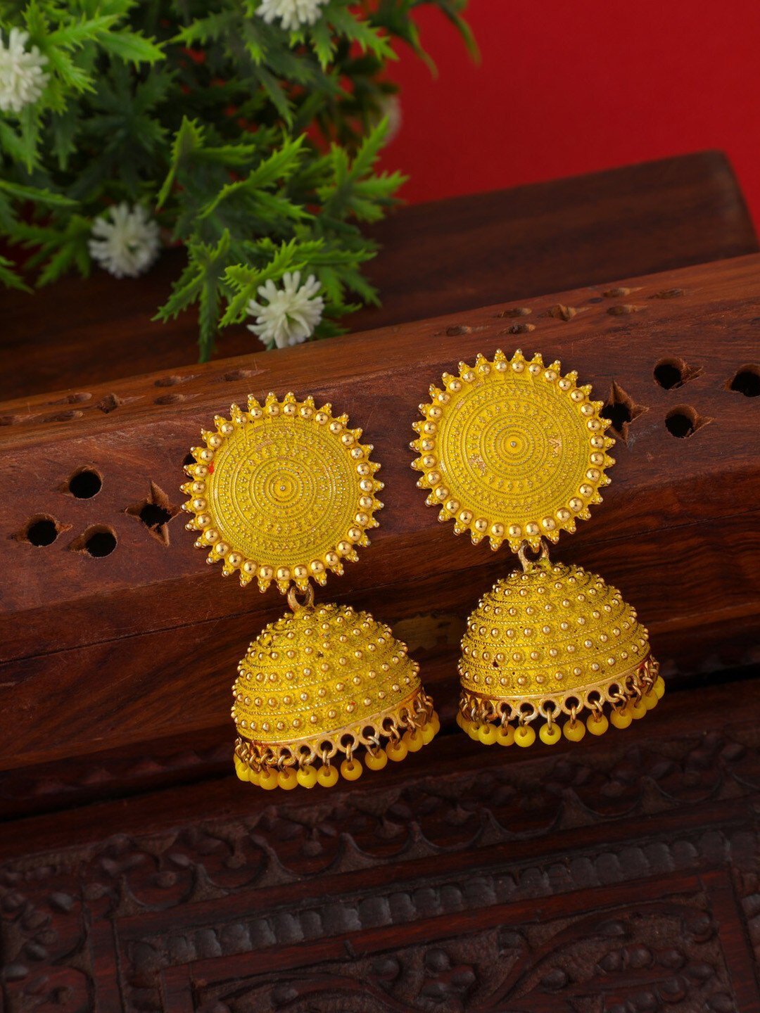 

Vita Bella Gold-Plated Dome Shaped Jhumkas