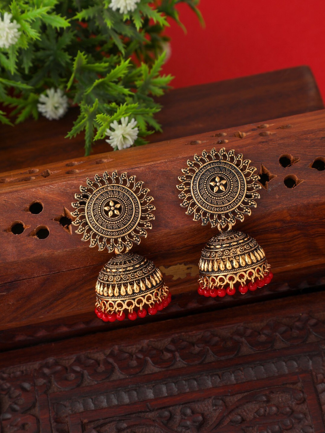 

Vita Bella Gold-Plated Dome Shaped Jhumkas