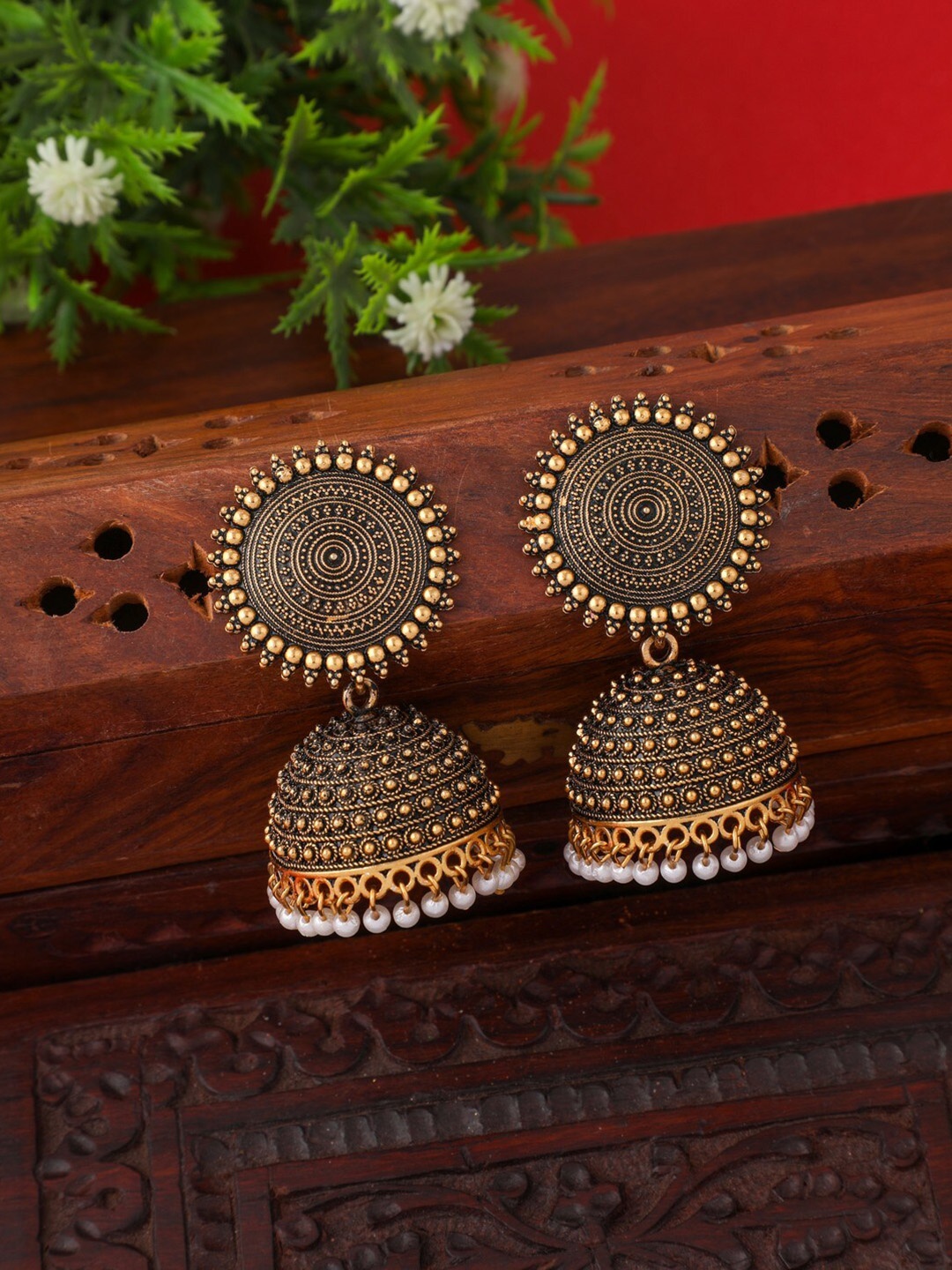 

Vita Bella Gold-Plated Dome Shaped Jhumkas