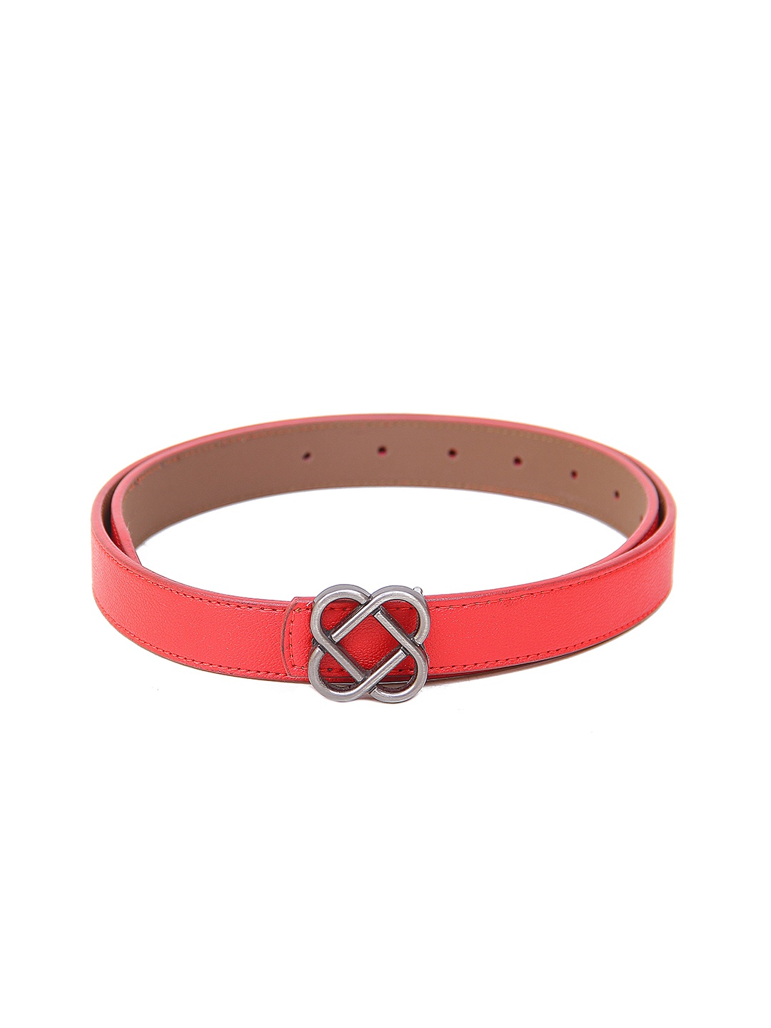 

Calvadoss Women Textured Slim Belt, Red