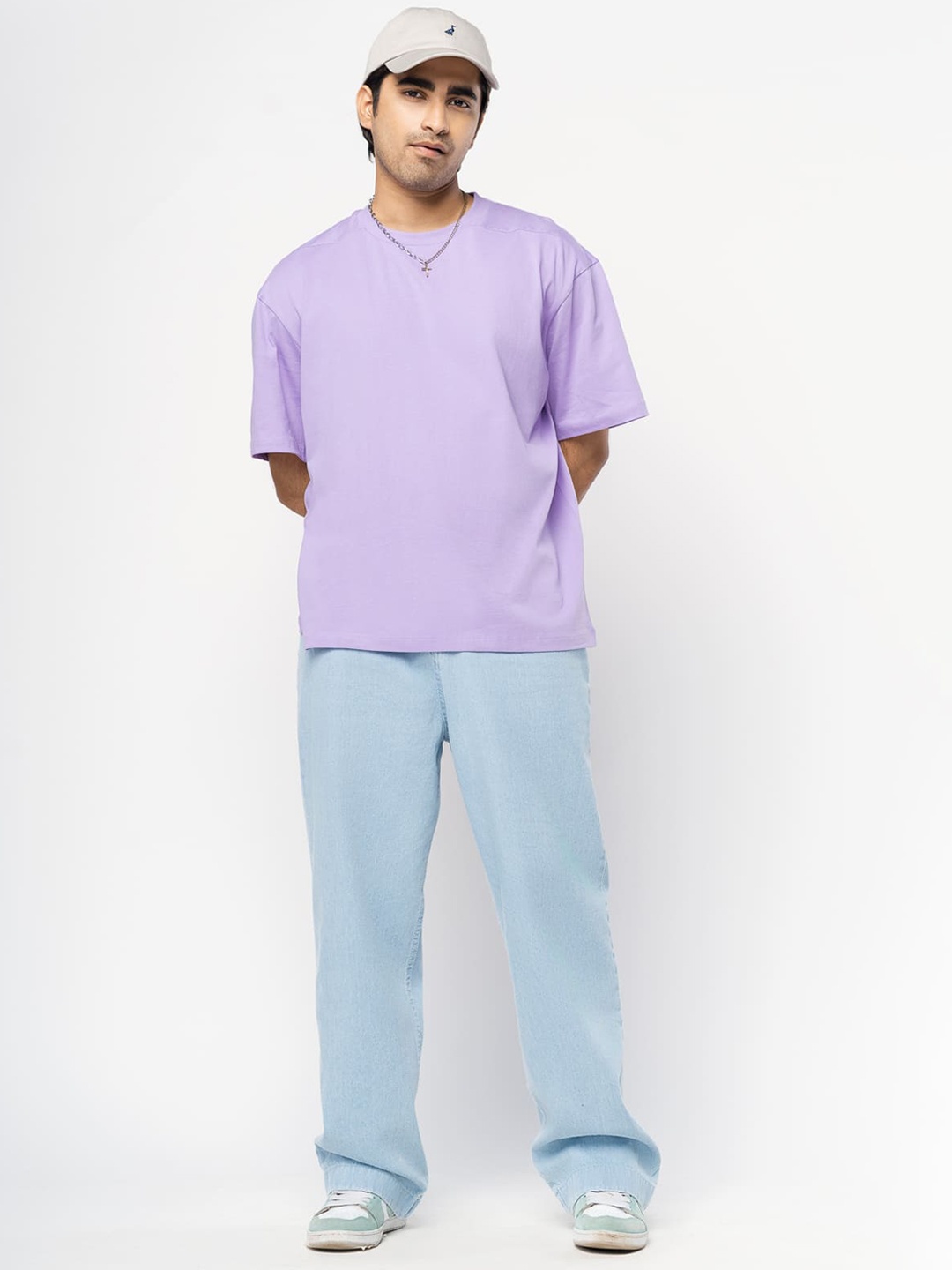 

FREAKINS Men Blue Wide leg Fit High-Rise Pure Cotton Jeans