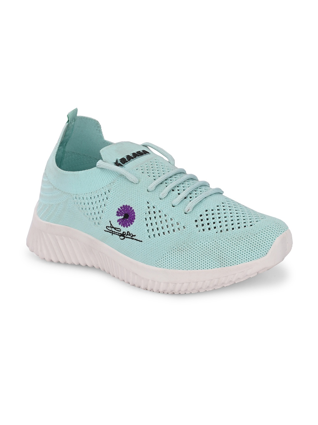

KRAASA Women Lace-Ups Non-Marking Running Sports Shoes, Sea green
