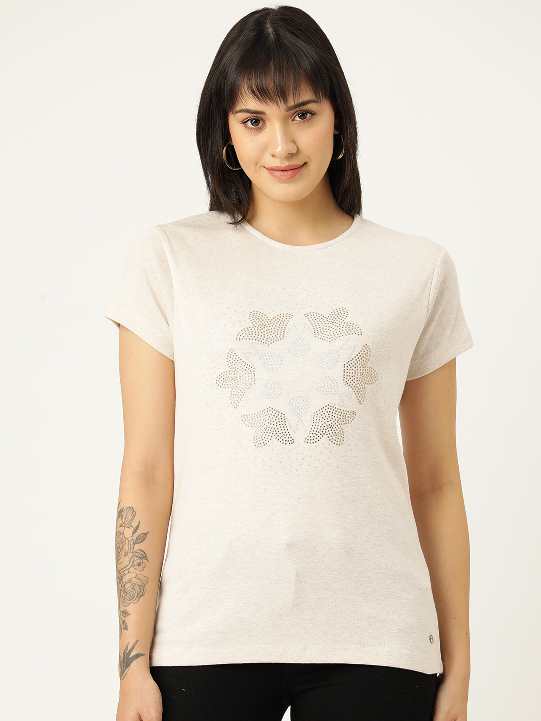 

Monte Carlo Embellished T-shirt, Beige