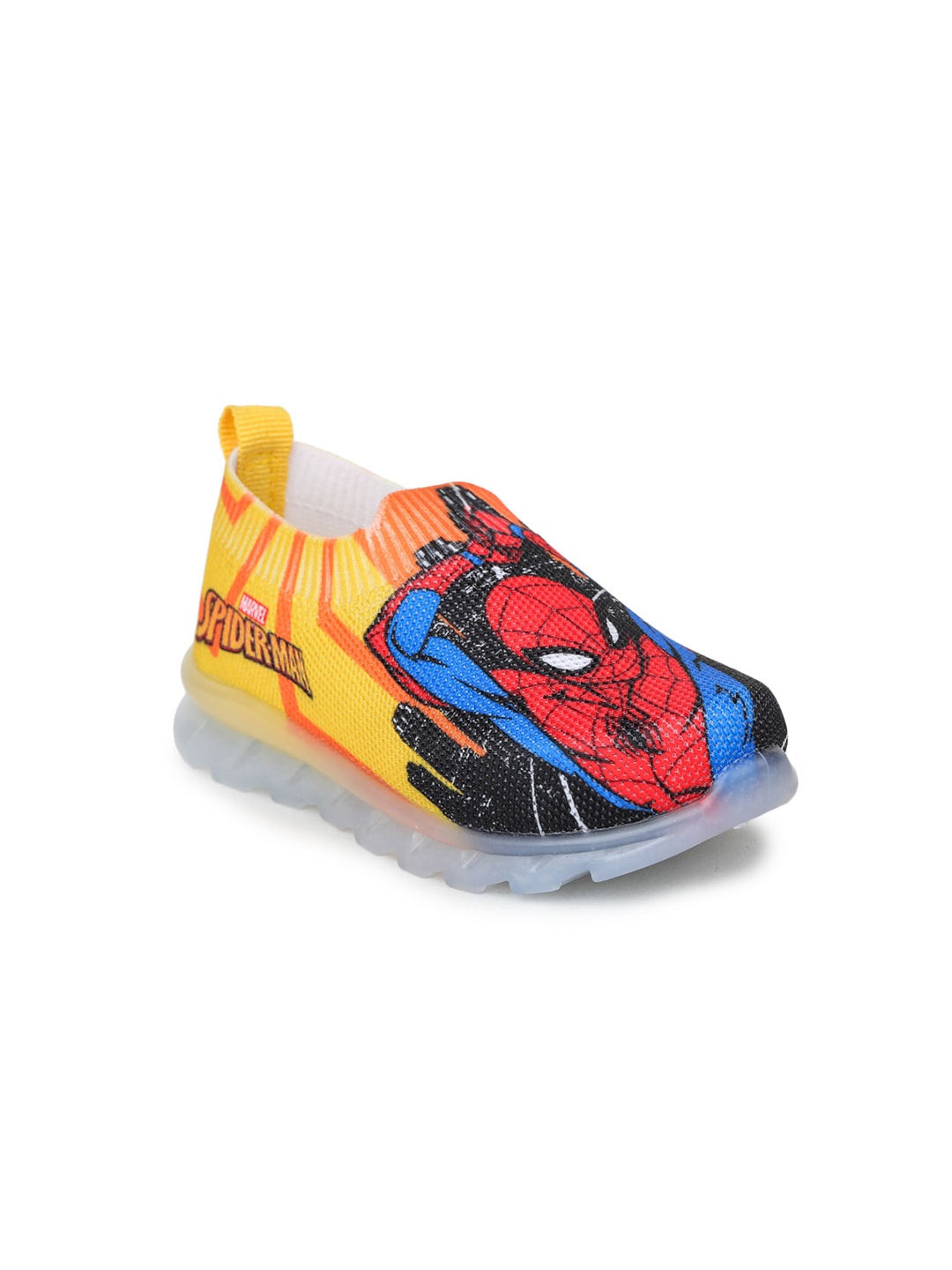 

toothless Boys Spider-Man Printed Slip-On Sneakers, Yellow