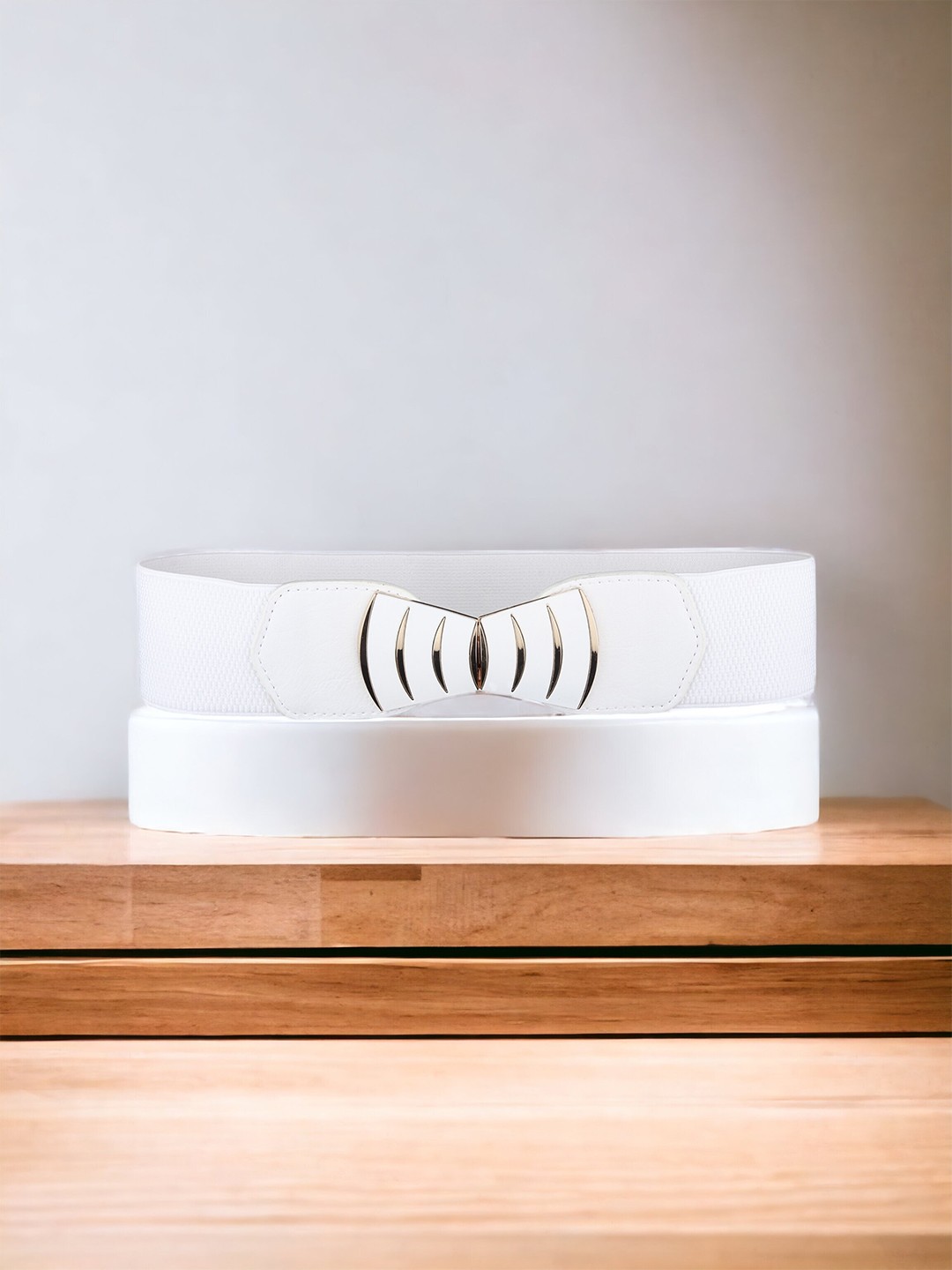 

ZORO Women Woven Design Belt, White