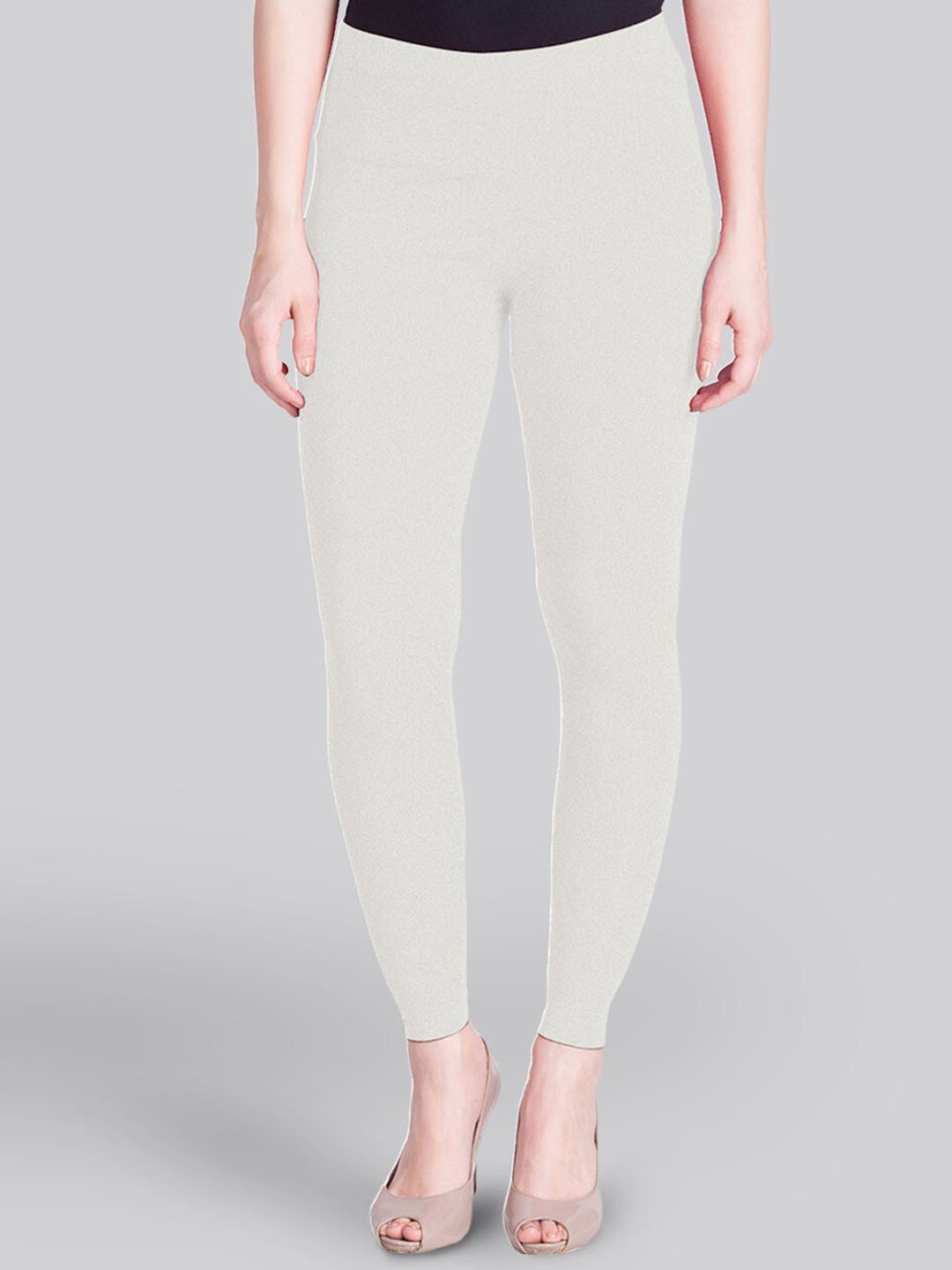 

LYRA Women Ankle Length Cotton Leggings, Silver
