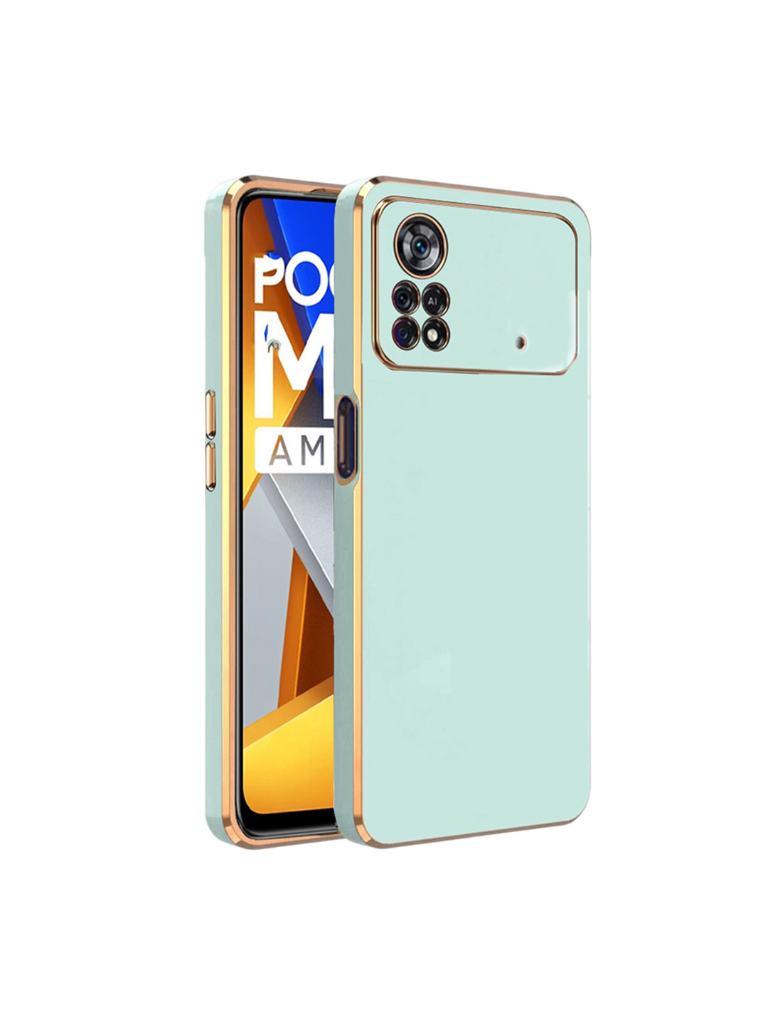 

Karwan Electroplated Poco M4 Pro Phone Back Case, Green