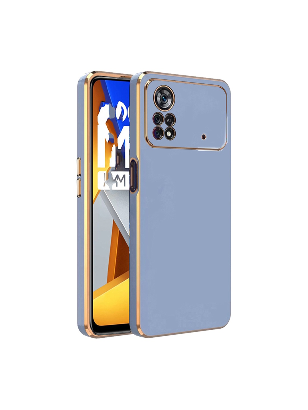 

Karwan Electroplated Poco M4 Pro Phone Back Case, Blue