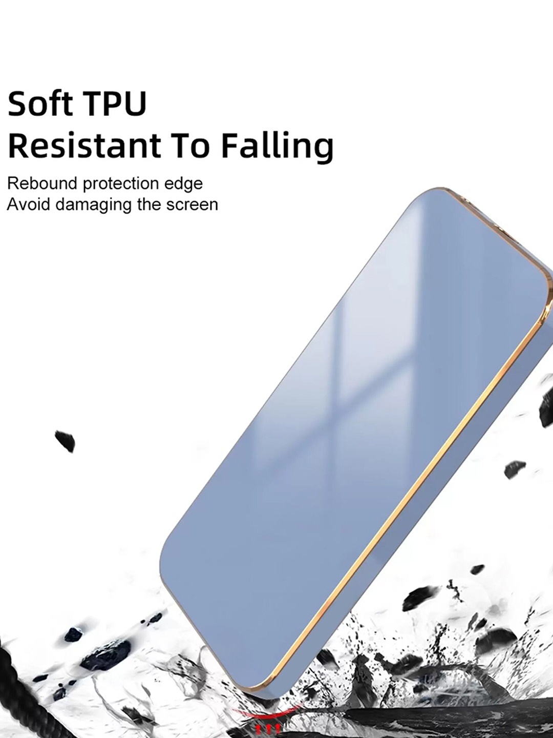 

Karwan Electroplated Poco M4 Phone Back Case, Blue